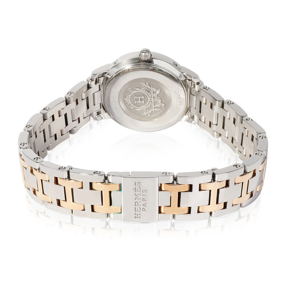 Hermès Clipper CP1.221.212.4970 Women's Watch in 18kt Stainless Steel/Rose Gold - Picture 2 of 5
